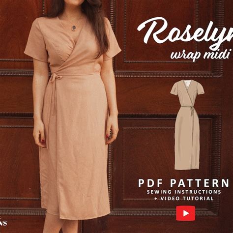 Wrap Dress Pattern Pdf Etsy Australia