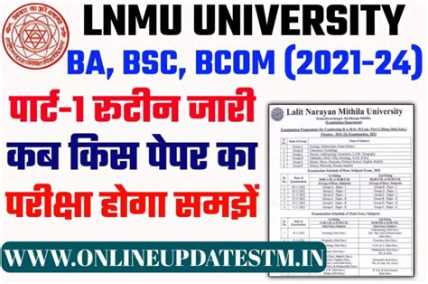 Lnmu Part Exam Programme Centre List