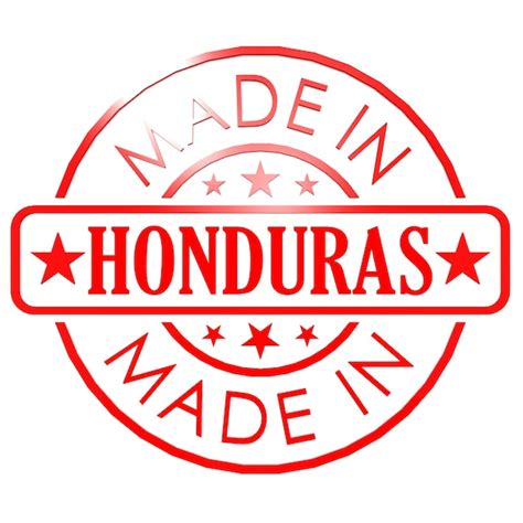 Hecho En Honduras Sello Rojo Foto Premium