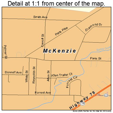 McKenzie Tennessee Street Map 4744940