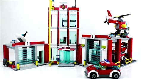 Лего Пожарная Станция Как пожарные гасят настоящий пожар Lego City Fire ...