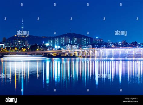 Seoul city night Stock Photo - Alamy