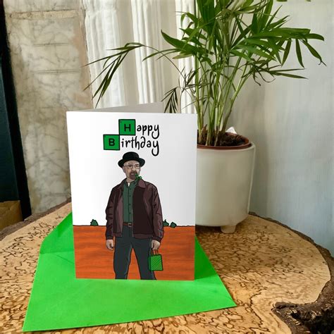 Walter White From Breaking Bad Birthday Card Etsy