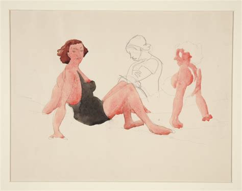 Three Women On The Beach Provincetown By Charles Demuth