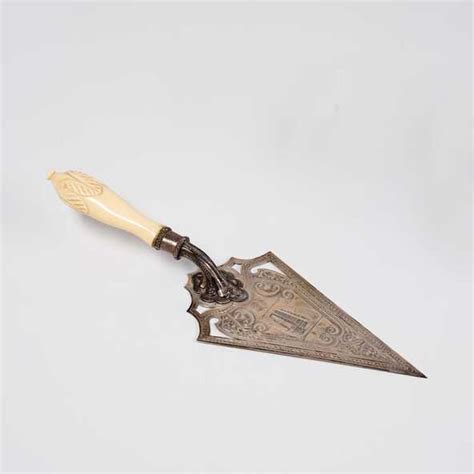 Ceremonial Object Engraved Silver Trowel Bendigo And Eaglehawk