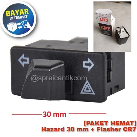 Jual Paket Flasher Cr Dan Tombol Saklar Sen Plus Hazard Kecil Mm