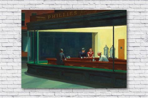 LARGE Nighthawks By Edward Hopper 1942 Painting Poster Print Etsy Canada