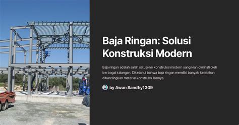 Baja Ringan Solusi Konstruksi Modern