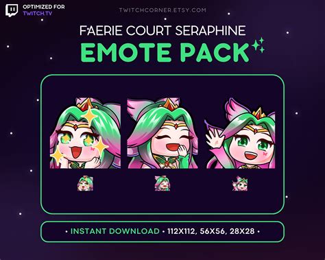 Seraphine Twitch Emote Pack Faerie Court Seraphine Emote League Of Legends Twitch Emote