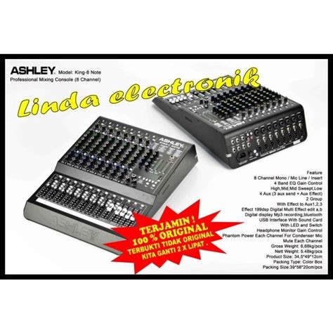 Jual Mixer Ashley King Note Original Koper King Interface Usb