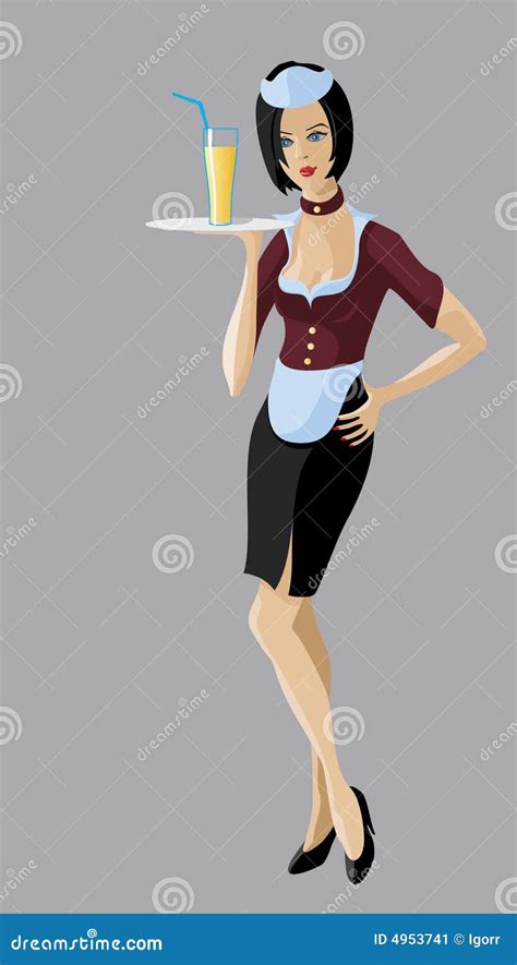 Waitress Stock Vector Illustration Of Beauty Restaurant 4953741