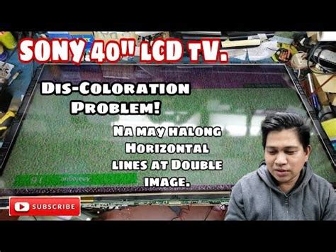 Sony Lcd Led Tv Dis Coloration And Vertical Horizontal Lines Double