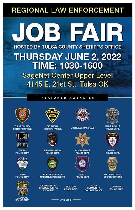 Regional Law Enforcement Job Fair Sagenet Center Tulsa 2 June 2022