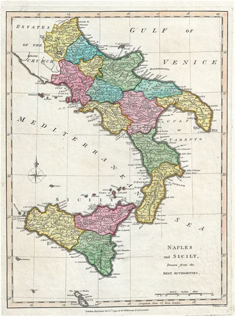 Map Of Sicily And Southern Italy Jobie Lynelle