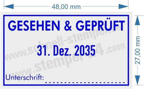 Stempel Gesehen Geprüft Datum Unterschrift Trodat 5440 ab 47 00