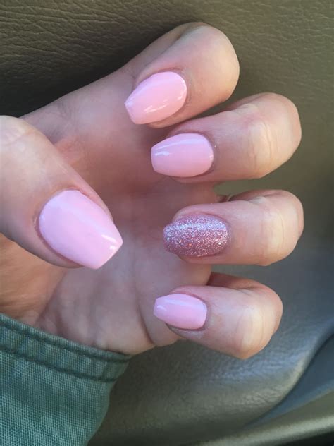 Pink Short Coffin Nails Tips Color Short Acrylic Nails