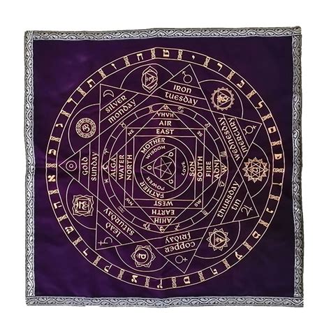 5858cm Tarot Tablecloth Tarot Card Bag Party Home Table Cloth Pentagram Retro Tablecloth