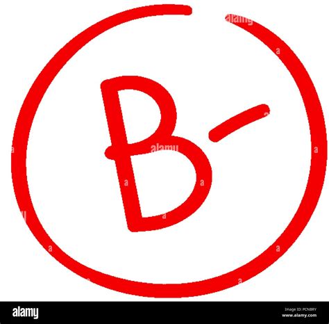 B minus examination result grade latter mark Stock Vector Image & Art - Alamy