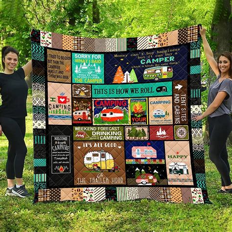 Happy Camp Camper Camping Blanket