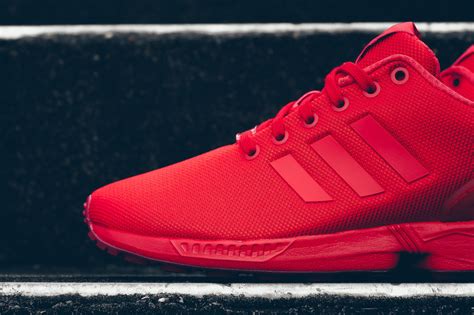 Red Adidas Zx Flux Sneaker Bar Detroit