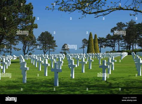 France Calvados Colleville Sur Mer Alignments Graves In The Memorial