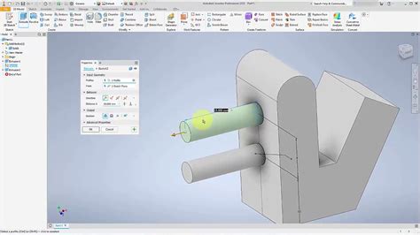 Herramienta Extrusi N Extrude En Autodesk Inventor Youtube