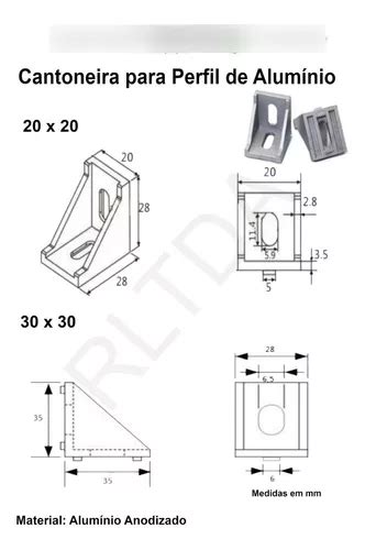 Cantoneira Alum Nio Para Perfil Estrutural X Pe As Mebuscar