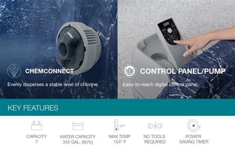SaluSpa Toronto AirJet Plus Inflatable Hot Tub With App Control Person