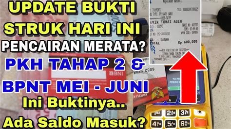 UPDATE STRUK PENCAIRAN PKH TAHAP 2 BPNT MEI JUNI TGL 13 MEI 2023