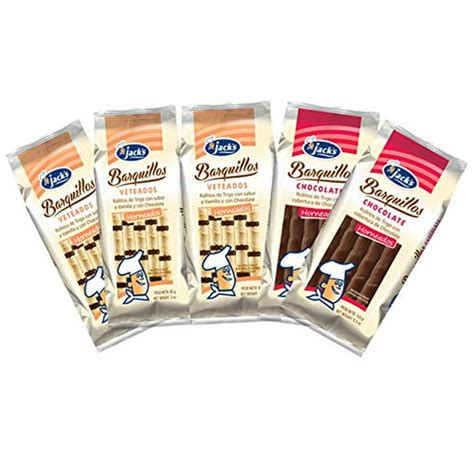 Assorted Waferrolls Surtido Barquillos Jacks 3 Vanilla And Chocolate 2 Chocolate