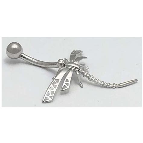 Jewelry Dragonfly 14k White Gold Belly Navel Ring Poshmark