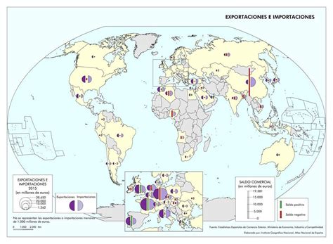 Mapa De Exportaciones E Importaciones En El Mundo 2015 Geografia E