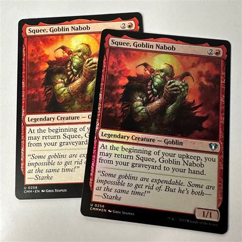 Squee Goblin Nabob Cmm Commander Masters Red Mtg Magic The