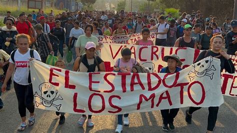 Migrants March Through Mexico In Demand For Justice Bbc News