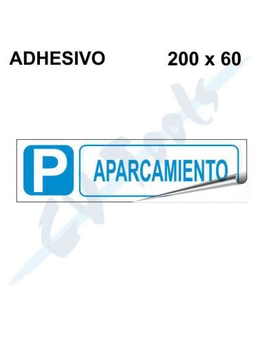 Adhesivo pvc información general Aparcamiento 30x10 cm