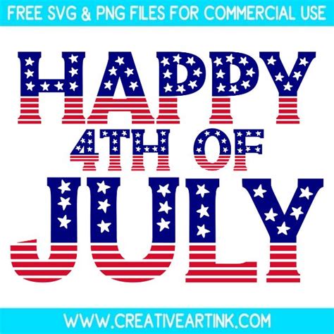 Happy Th Of July Svg Free Svg Creativeartink