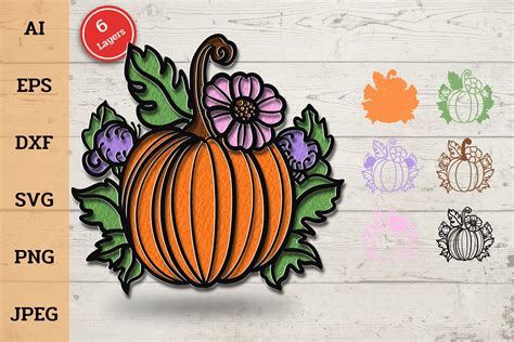 D Layered Halloween Pumpkin Graphic By Chorry Studio Creative Fabrica