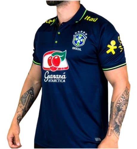 Camisa Sele O Brasileira Camiseta Gola Polo Oficial Frete Gr Tis