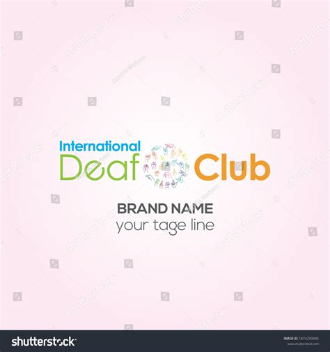 Deaf Club Vector Logo Design Deaf Stock Vector (Royalty Free ...