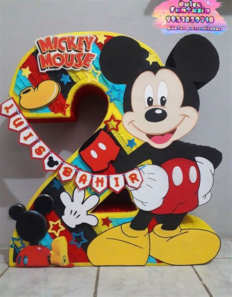 Pi Ata N Mero Mickey Mouse Pi Ata De Mickey Mouse Feliz Cumplea Os