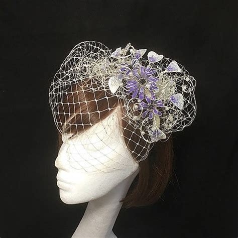 Purple Fascinator - Etsy