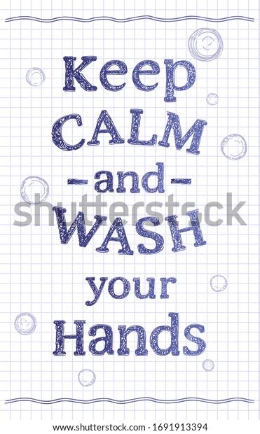 Keep Calm Wash Your Hands Vector Stock Vector Royalty Free