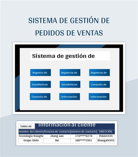 Plantilla De Excel Sistema De Gestión De Pedidos De Ventas Y Hoja De