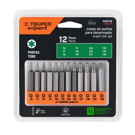 Juego De Puntas Torx Combinadas Largo Truper Expert Puntas Para