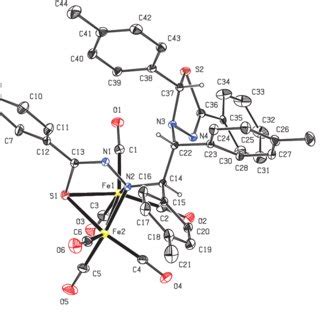 X Ray Crystal Structure Of 3 Showing Thermal Ellipsoids At 20