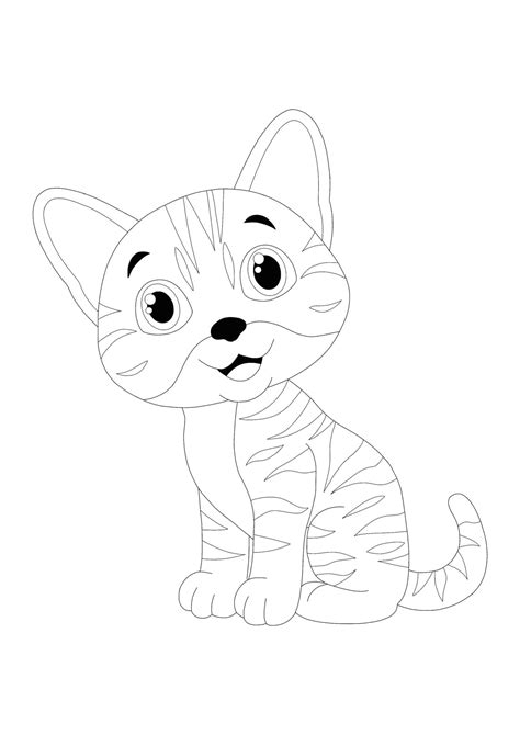 Baby Cat Coloring Pages - 2 Free Coloring Sheets (2021)