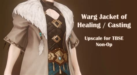 Warg Jacket Of Healing Casting For Tbse Non Op The Glamour Dresser Final Fantasy Xiv Mods