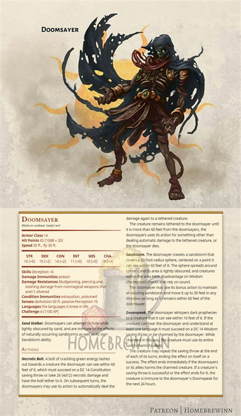 [ART] Doomsayer - A desert themed undead, a bane to martial warriors... : r/DnD