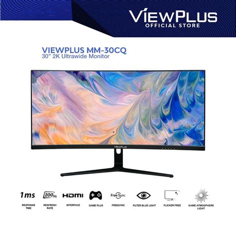 Viewplus K Ultrawide Curved Monitor Mm Cq Va Hdmi Dp Hz