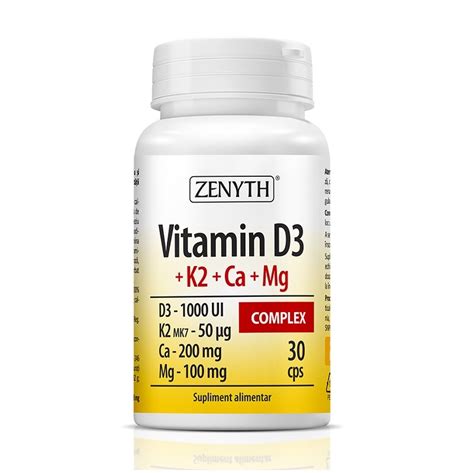 Vitamina D3 K2 Ca Mg Complex 30 Capsule Zenyth Dr Max Farmacie